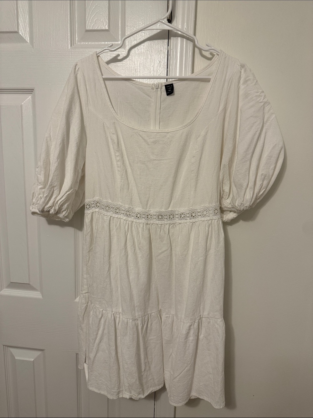 SHEIN “Dreamara Plus Contrast Lace Ruffle Hem Dress”